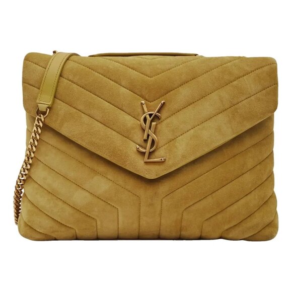 SAINT LAURENT MEDIUM LOULOU SUEDE SHOULDER BAG YSL - Picture 1 of 16